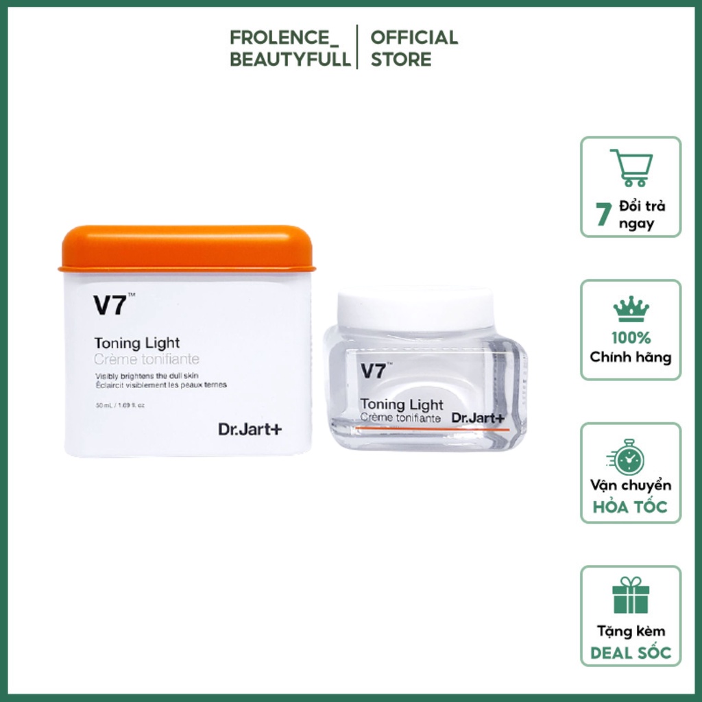 KEM DƯỠNG TRẮNG DA / TONE UP V7 / Kem dưỡng trắng da V7 Toning Light Dr Jart 50ml của Hàn Quốc