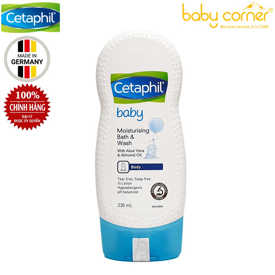 Combo Dầu Gội Dịu Nhẹ Và Sữa Tắm Dưỡng Ẩm Cetaphil Baby Cho Bé