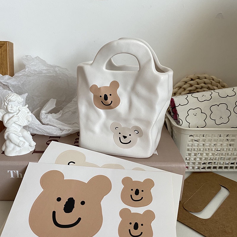 Miếng Dán Hình Mặt Cười Trang Trí Sổ Tay/Điện Thoại Phong Cách Hàn Quốc Sáng Tạo