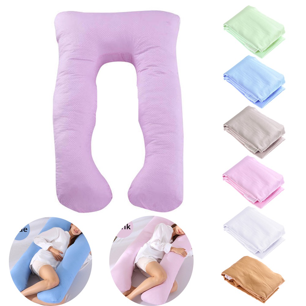 Vỏ Gối Hình Chữ U Bằng Cotton Đa Màu Sắc Cho Mẹ Bầu