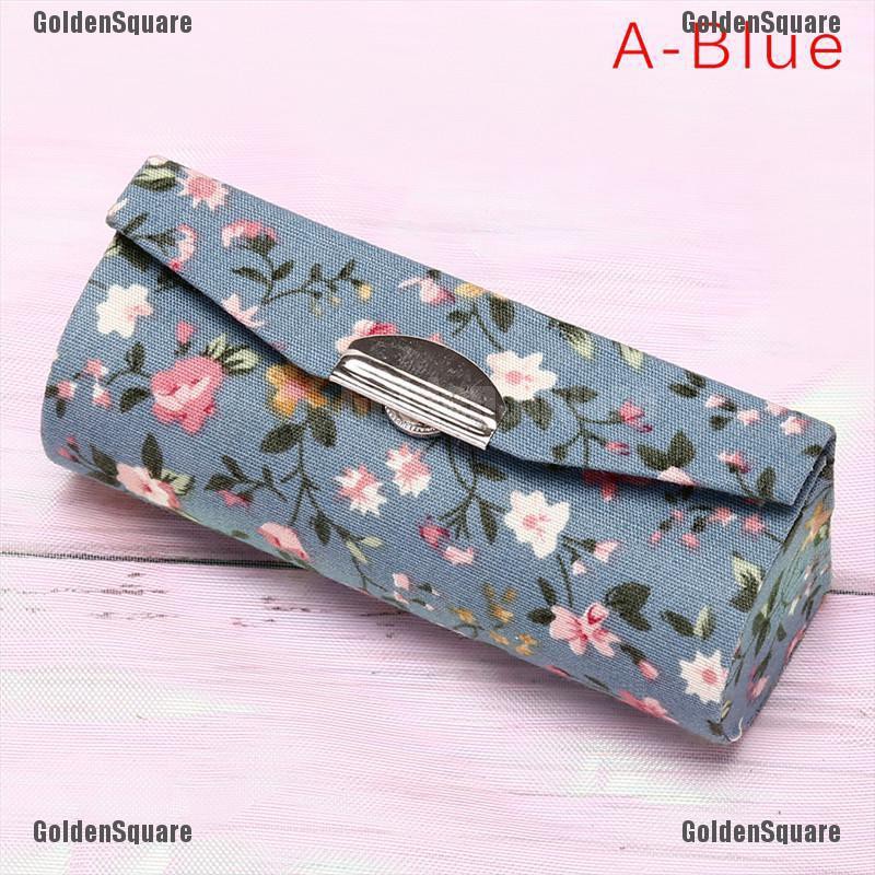 Hộp Đựng Son Môi Thêu Hoa Kèm Gương Phong Cách Retro