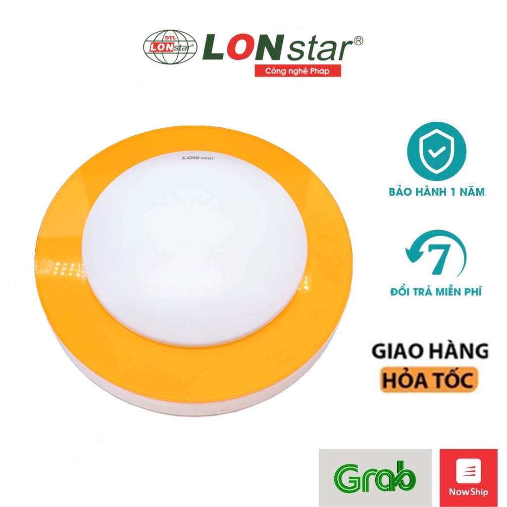 Đèn ốp trần trang trí ban công,phòng vệ sinh,cầu thang 21W phi 19cm ốp nổi tròn Thương hiệu LONstar