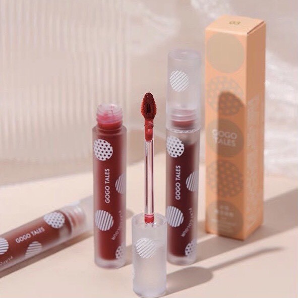 Son kem tint GOGO TALES đá băng Ice Transparent Mirror Lipgloss Nội Địa Trung Chính Hãng