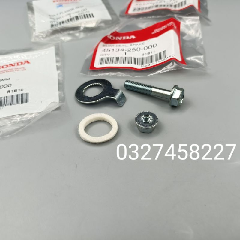 Bộ ốc bắt trục, pass càng phanh xe DREAM, WAVE zin Honda thái