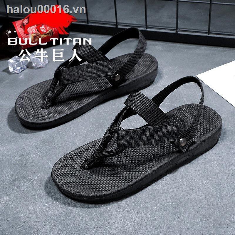 ✿Ready stock✿  Bull Giant Sandals and slippers Men Flip Flops Travel Vietnam s Beach Dual-use Outer Wear Youth Summer