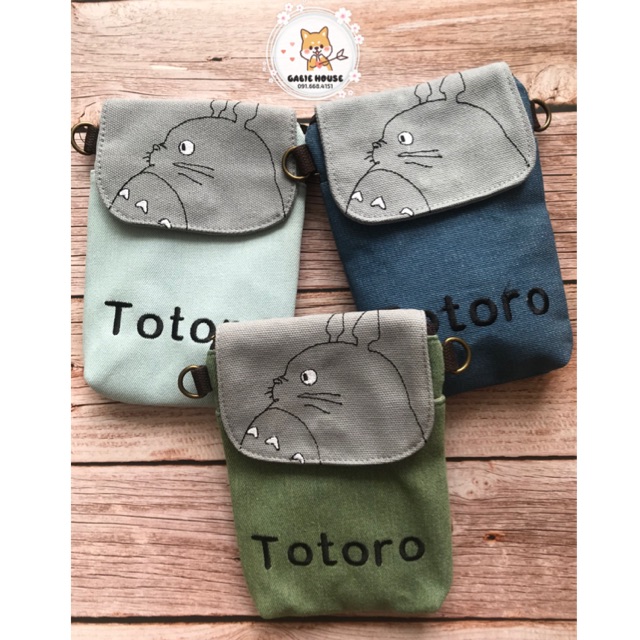 (XẢ HÀNG-Ảnh thật) Túi đeo chéo nắp gập Totoro