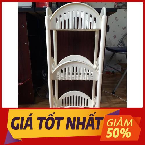 Kệ Kiểu 3 Tầng Đa Năng Nhựa Việt Nhật - kệ đựng đồ đa năng - tiết kiệm không gian