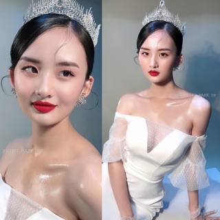 Vương miện đính đá lá nhọn