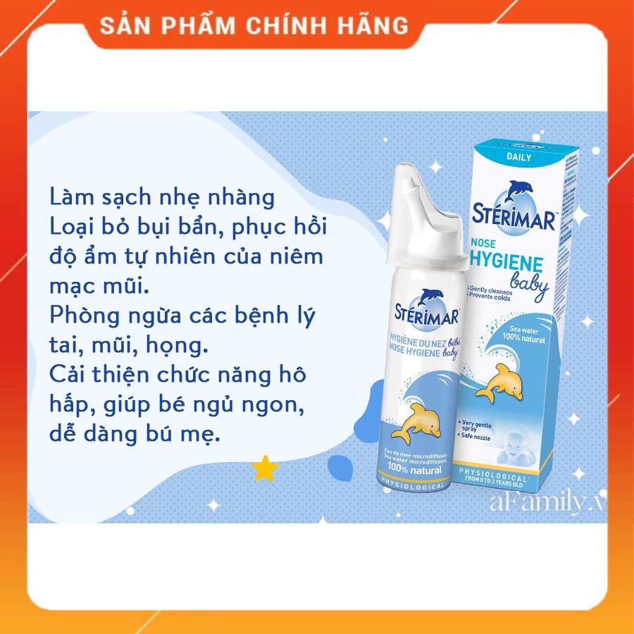 | MẪU MỚI |[ĐẦU XỊT MỀM ] Xịt Mũi Cá Heo Vàng Cam Sterimar Baby Cho Bé Từ Sơ Sinh - CHUẨN PHÁP  CHAI 100ML #Tomstore 19