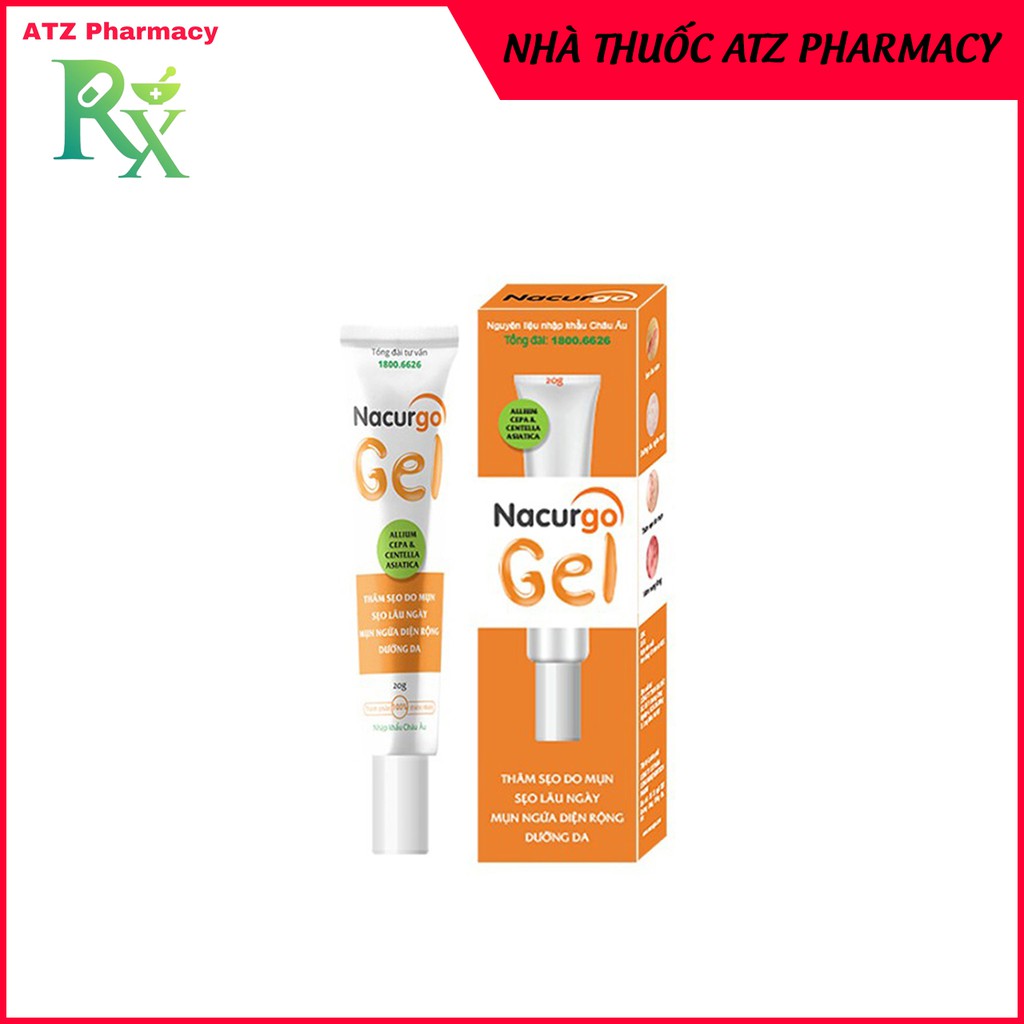 Nacurgo Gel - Cung cấp độ ẩm cho da, chống oxy hóa giúp dưỡng da, ngừa mụn