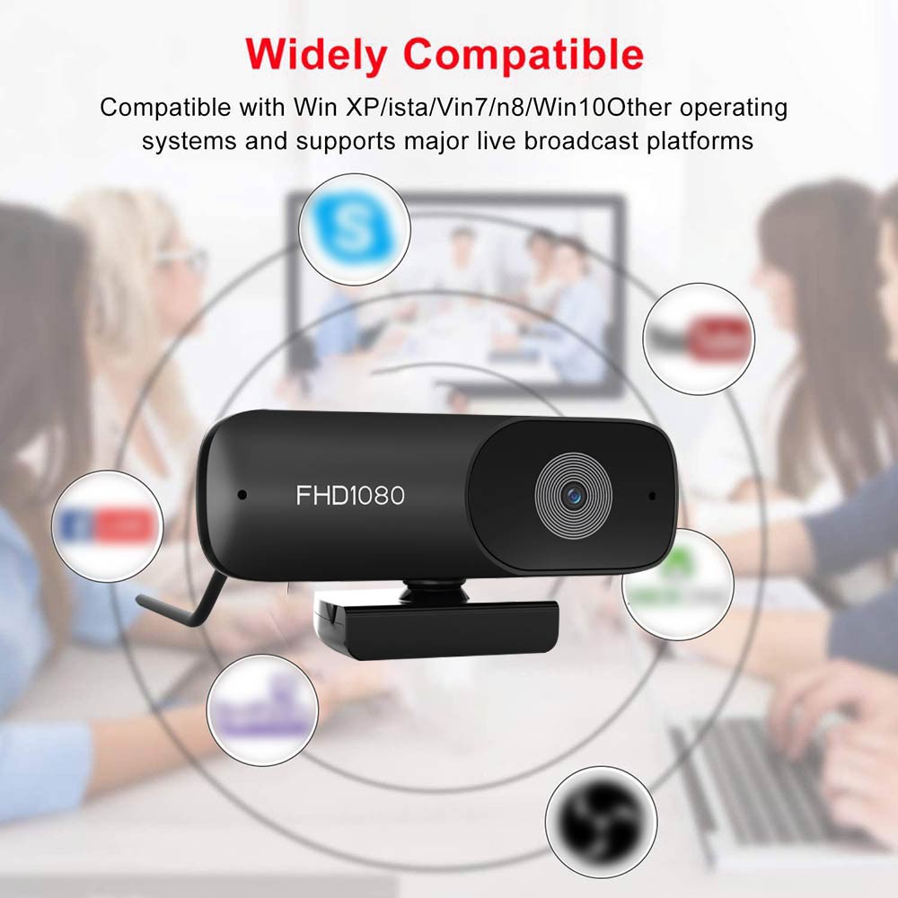 Webcam Lr-1080p Usb Kèm Micro Phù Hợp Cho Quay Video / Họp Trực Tuyến | BigBuy360 - bigbuy360.vn
