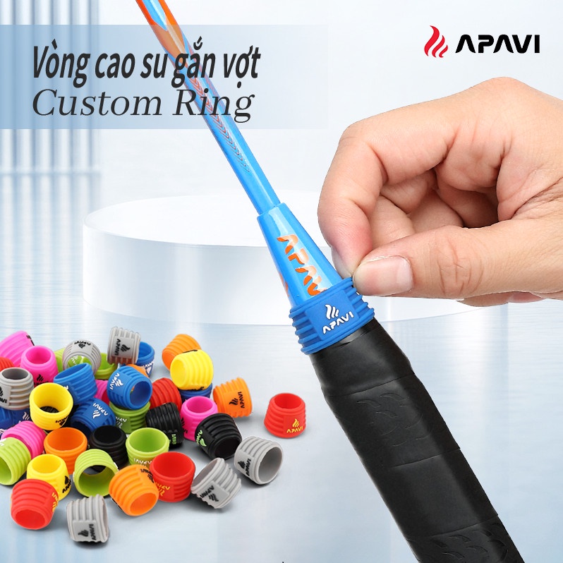 Vòng cao su Apavi dung quấn cố định giữ quấn cán, chắc chắn, tiện lợi, tô điểm thêm cho cây vợt của bạn
