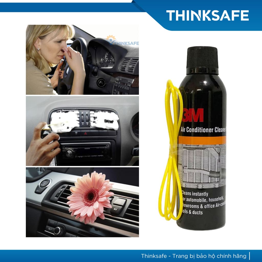 Chai xịt vệ sinh hệ thống điều hòa ô tô 3M 3M 89227, xịt vệ sinh máy lạnh trên xe, đơn giản an toàn dễ dùng - THINKSAFE
