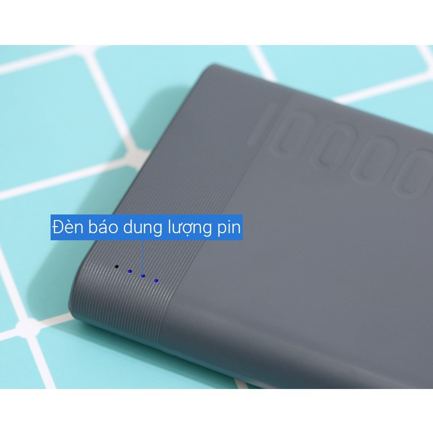 Pin sạc dự phòng AVA PJ JP207 10000mAh Micro USB/2 cổng USB - Chính hãng BH 3 tháng