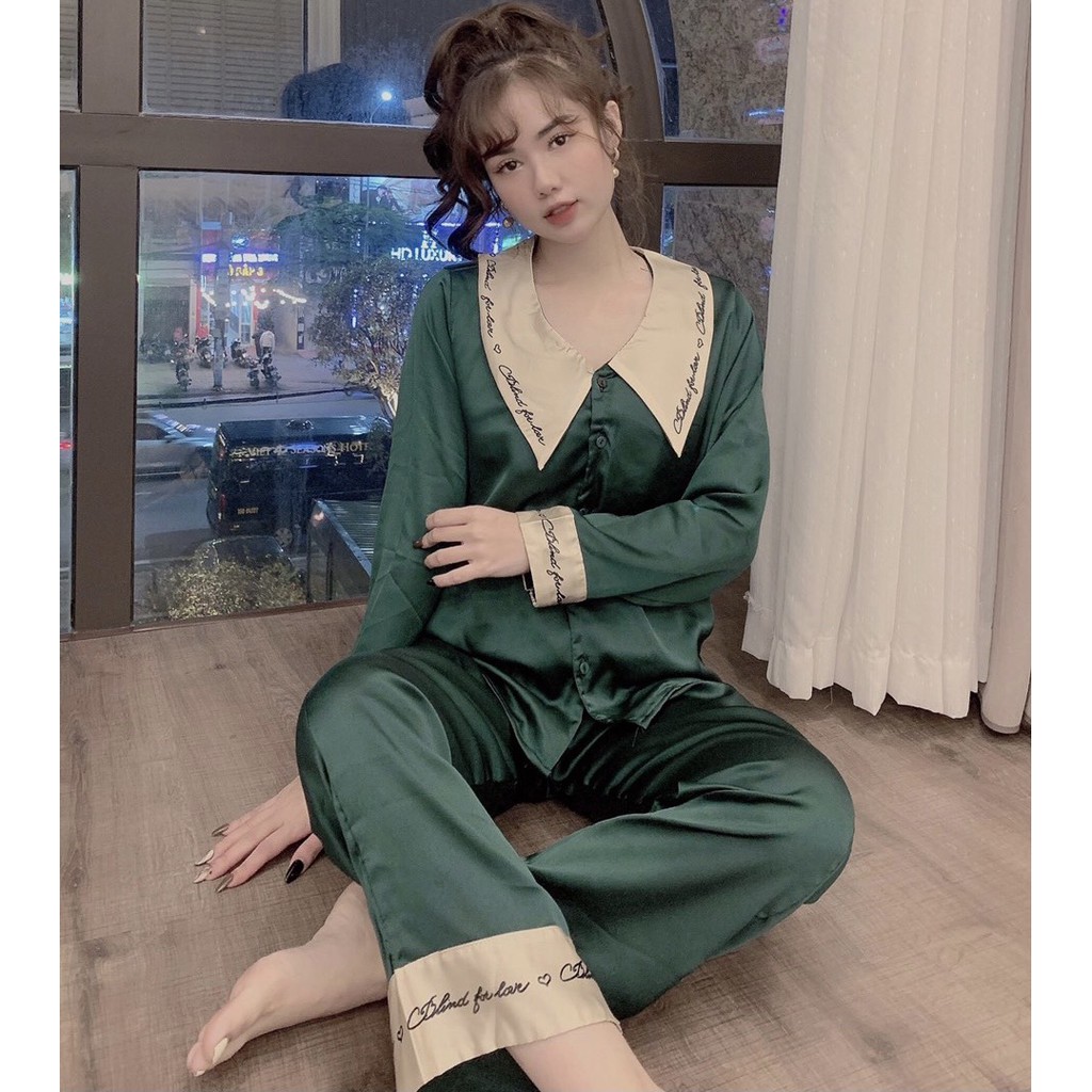 Đồ Bộ Pijama - Bộ Lụa Satin Tay Dài Siêu Hot [cao cấp - hàng chuẩn đẹp] | BigBuy360 - bigbuy360.vn