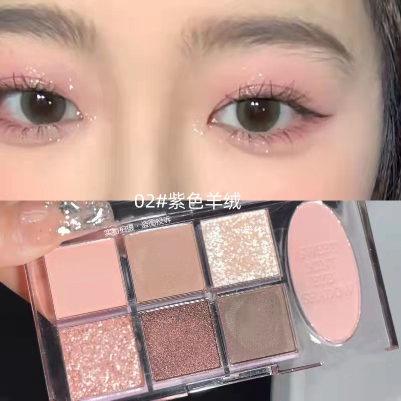 Bảng Phấn Mắt Sweetmint 7 Màu Sắc Hiệu Ứng Lì / Ánh Nhũ / Ánh Nhũ Lâu Phai Dành Cho Người Mới Bắt Đầu