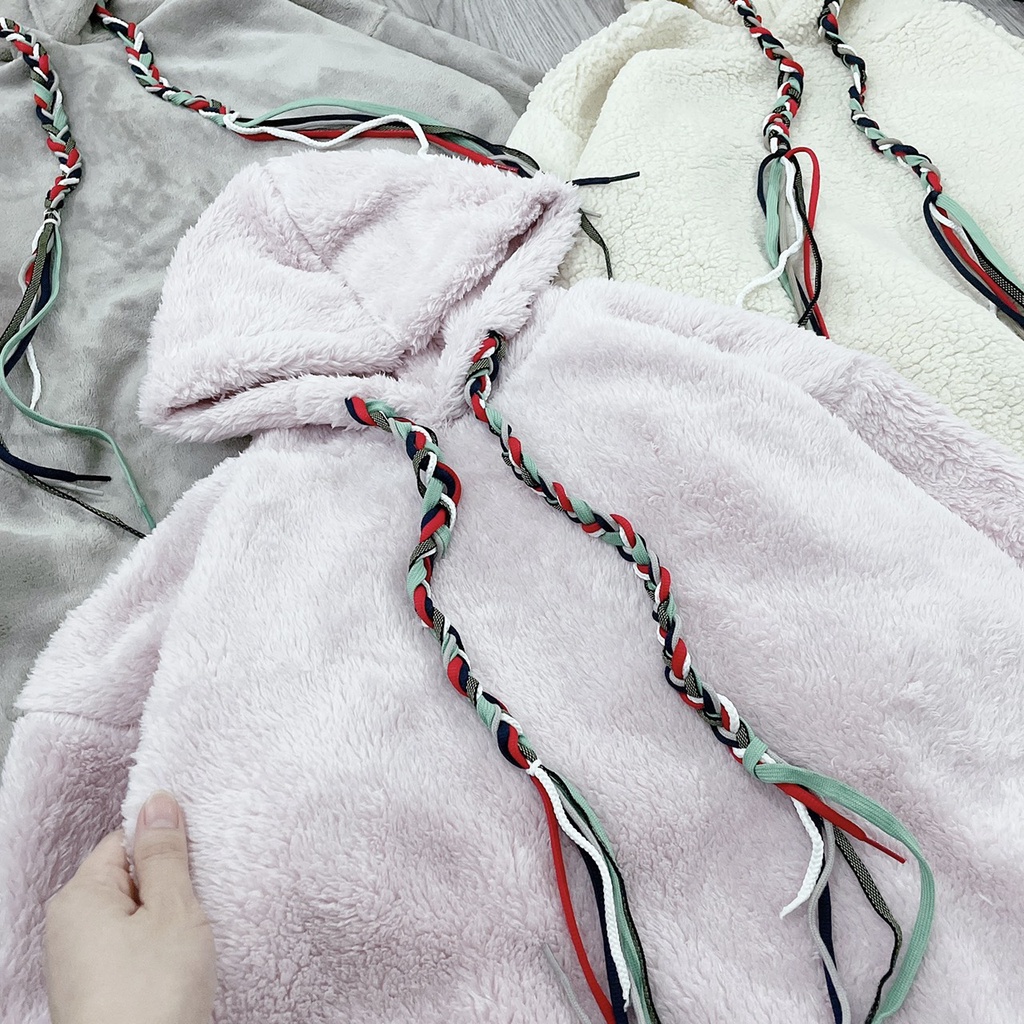 Áo lông đan dây màu mắc - Áo hoodie nữ phong cách Hàn Quốc - MIUMIU CLOTHINGS | BigBuy360 - bigbuy360.vn