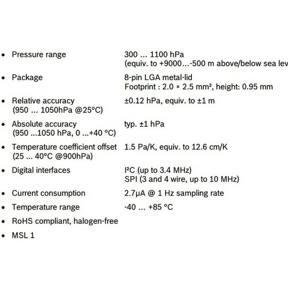Cảm biến áp suất khí quyển nhiệt độ/độ ẩm BMP280 Ard I5X8 chuyên dụng