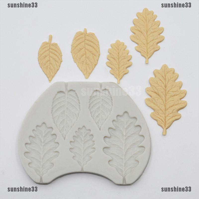 [MULINHE] Khuôn Silicone Làm Bánh Hình Lá Sồi &amp; Blackberry