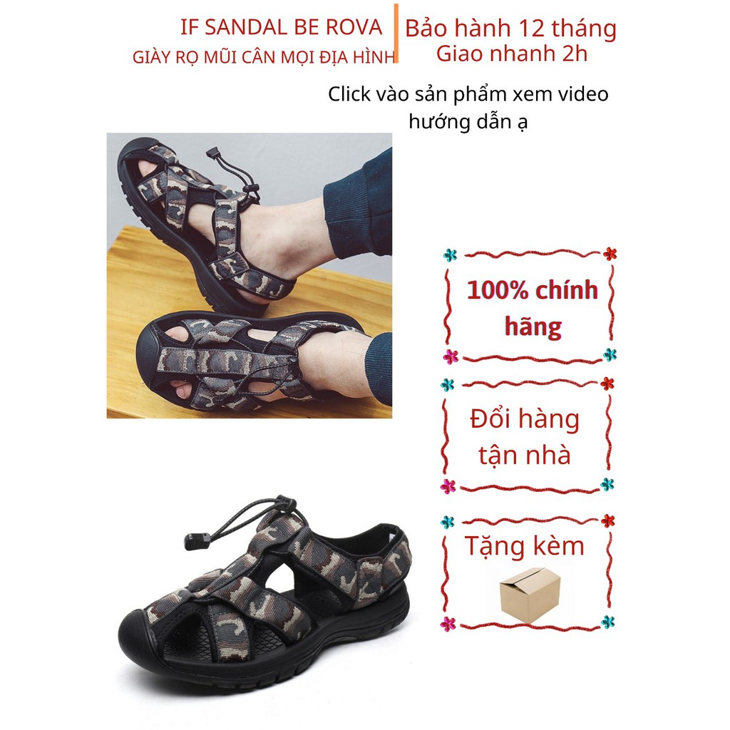 Giày Sandal Nam Bít Mũi Thương hiệu ROVA xuất khẩu Giày Rọ Mũi Nam