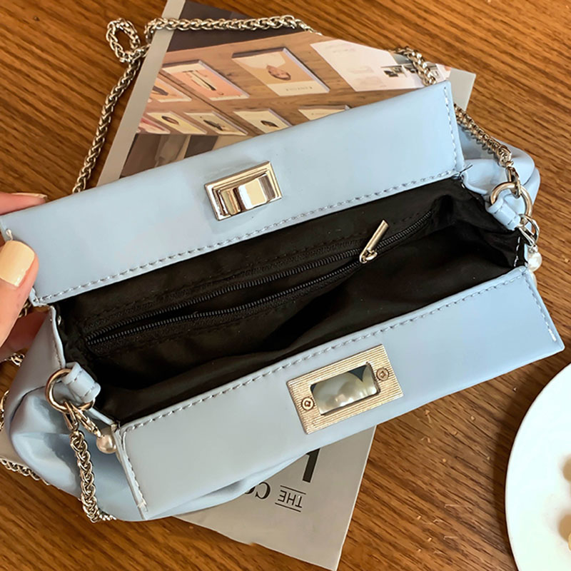 IELGY Túi đeo chéo dạng mây thiết kế đính ngọc trai nhân tạo duyên dáng dành cho phái đẹp