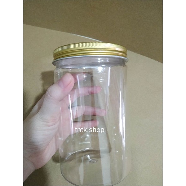 Hủ nhựa PET nắp Nhôm VÀNG các size 250ml, 600ml, 700ml, 750ml, 800ml, 1000ml, 1200ml, 1500ml