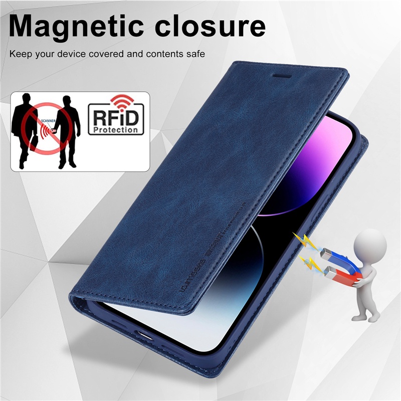 Bao Da Điện Thoại Nắp Lật Khóa Nam Châm Thời Trang Cho Iphone 14 Pro Max 14 Plus 12 13 Pro Max 12 13 Mini Ốp