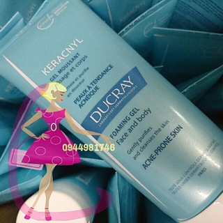 Gel rửa mặt cho da nhờn mụn Ducray keracnyl tuyp 200ml