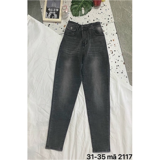 (Bigsize 31-35) Quần Bò Jeans Nữ VNXK ✈️Freeship✈️ Body Lưng Cao Size Lớn Ms 2117