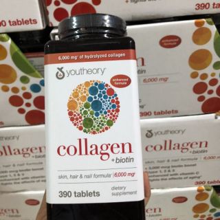 Collagen Youtheory 390 Viên Type 1,2&3 mẫu mới có thêm biotin