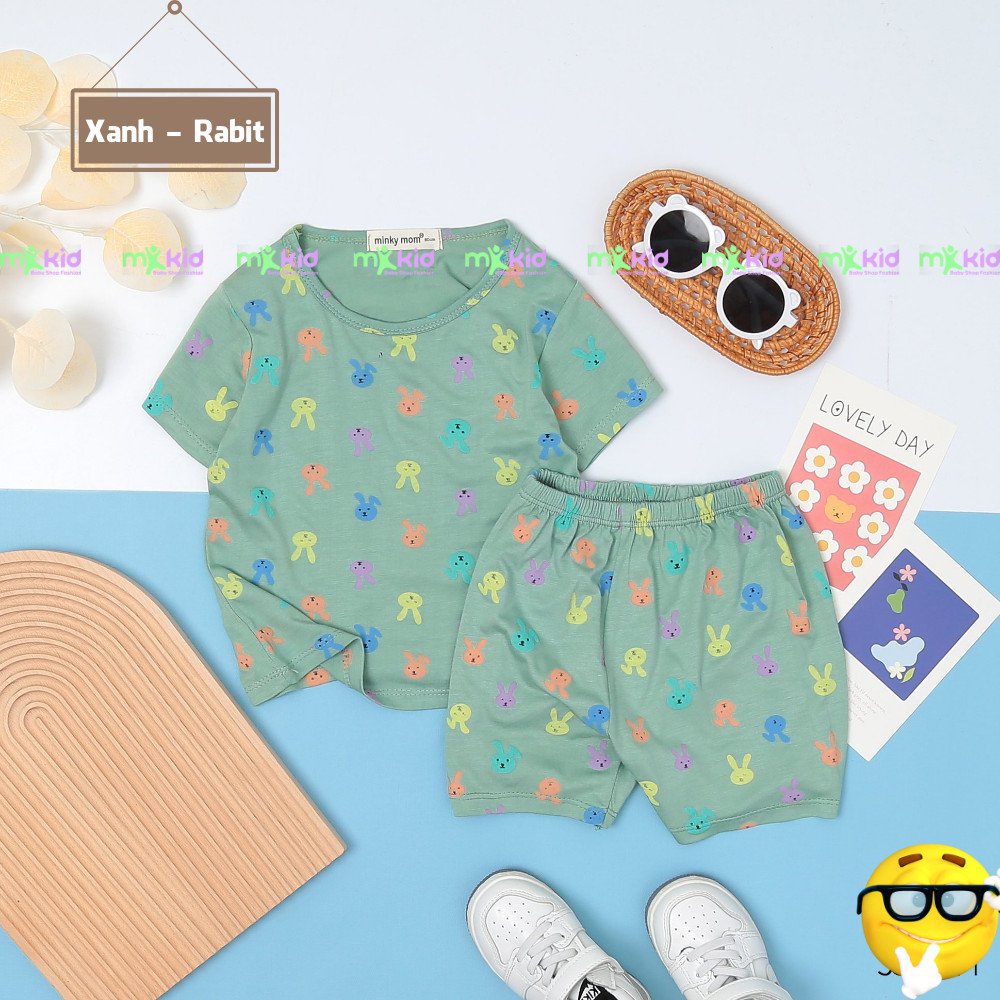 Bộ Thun Lạnh Cho Bé 7-26KG 💖 Bộ Cộc Tay MK KID Cho Bé Trai Bé Gái chất thun lạnh siêu mềm mịn mát