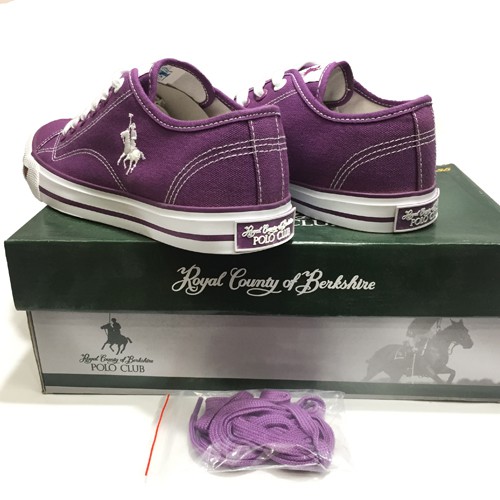 Giày thể thao nữ buộc dây tím Purple - Polo Club - chuẩn xuất EU, sản phẩm xuất dư Full Box Made in Viet Nam