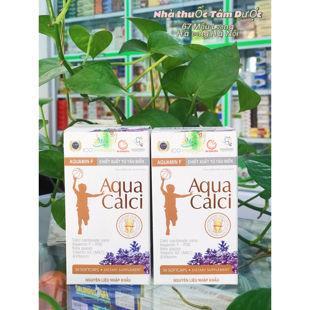 BỔ SUNG CANXI CHO NGƯỜI CÒI XƯƠNG, NGƯỜI GIÀ, PHỤ NHỮ CÓ THAI - AQUA CALCI (lọ 30 viên) AQUAMIN F ch