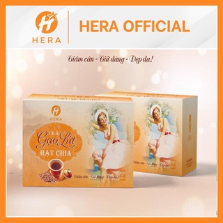 Trà gạo lứt hạt chia hera ❤️tặng quà xinh❤️ trà gạo lứt giảm cân hạt chia hera, giảm cân, giữ dáng, đẹp da