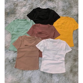 Com bo 3 áo phông kiểu croptop basic dễ mặc - cún shop