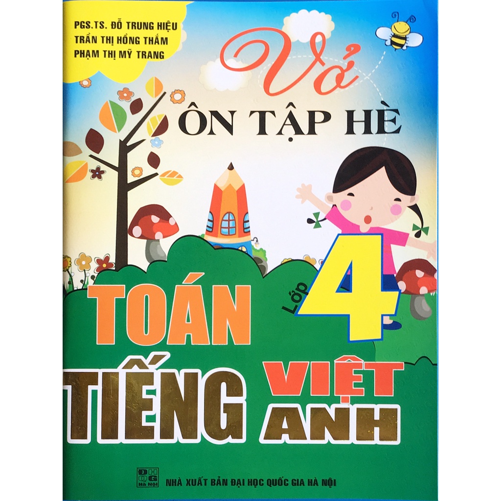Sách - Vở Ôn Tập hè Toán Tiếng Việt Tiếng Anh Lớp 4