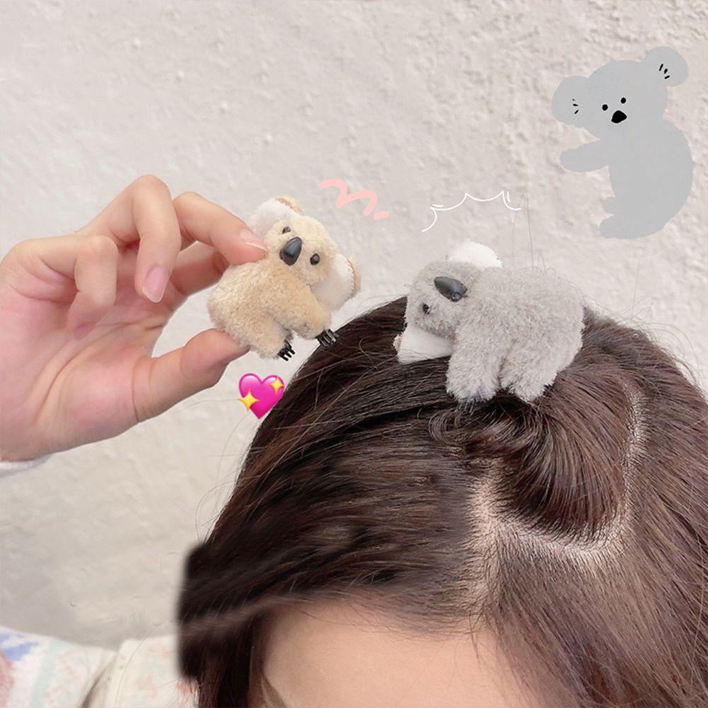 ME Kẹp Tóc Hình Gấu Koala Bằng Lông Nhung Dễ Thương Xinh Xắn