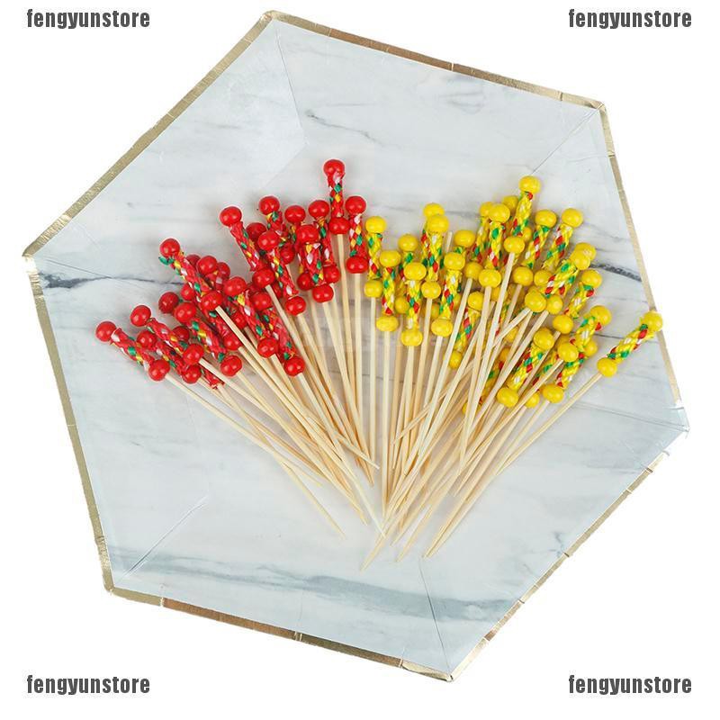 Túi tăm Xiên Que Tre Trang Trí Cocktail Xiên hoa quả decor cốc ly quán đẹp 12cm