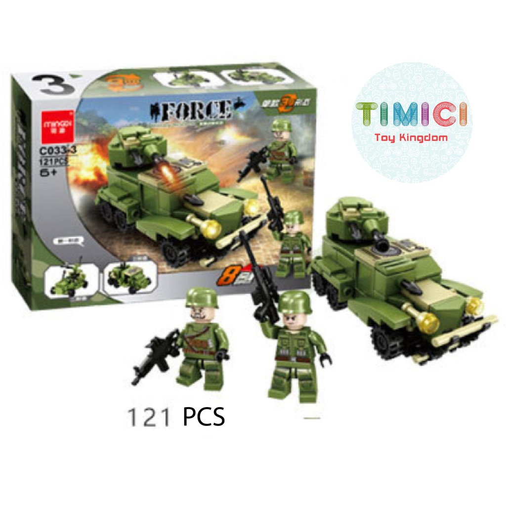 [LC024] Đồ chơi lego xe tăng chiến hạm MILITARY SCIENCE  &quot;8 IN 1&quot; xếp hình cho bé