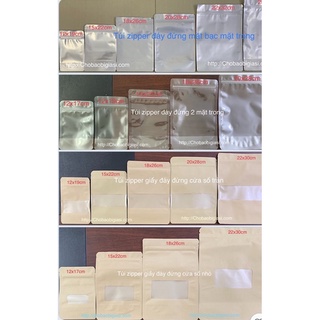 {1kg/size} Túi zip giấy, zip bạc, zip trong đựng thực phẩm (nhiều mẫu, nhiều size, hàng đẹp)