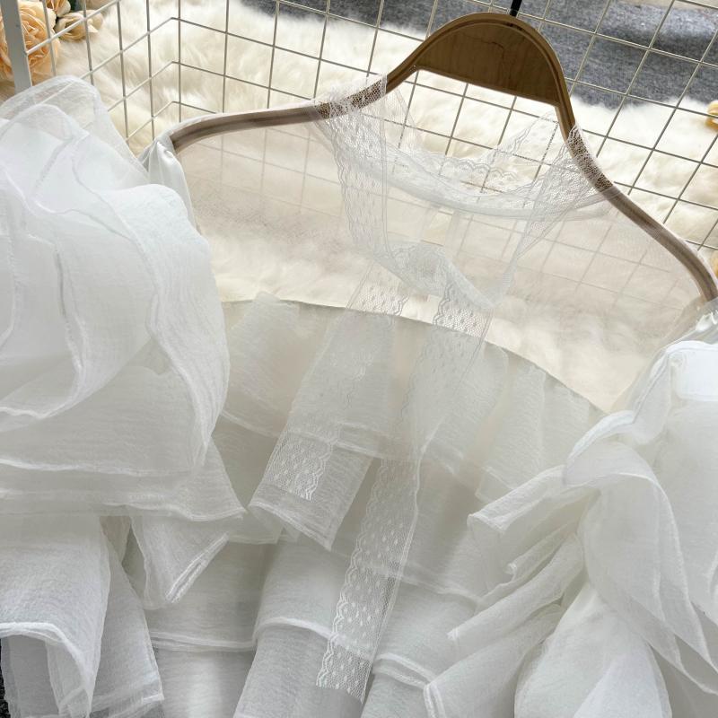 Áo ren trắng tiểu thư hàng thiết kế cao cấp   040722