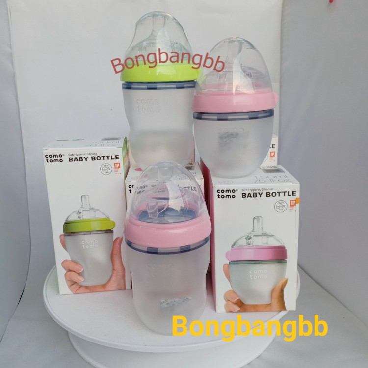 Bình Sữa Comotomo silicon cho bé lười ti bình 150ML/250ML Bống Bang BB