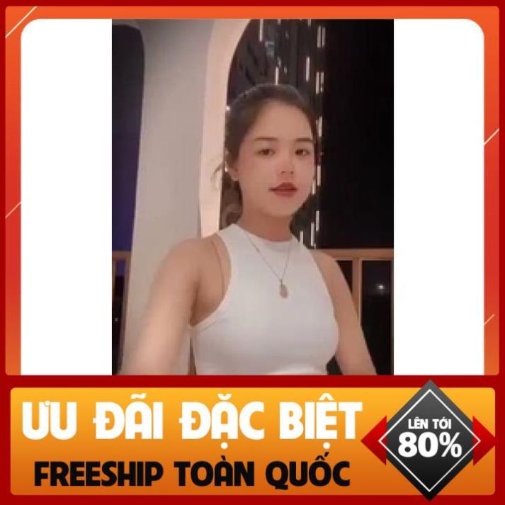 Áo croptop nữ 3 lỗ không tay vải thun tăm *