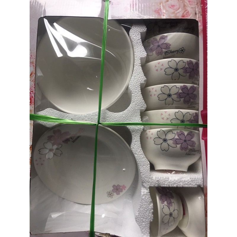Bộ bát đĩa bát tràng(có chọn màu hoa)