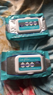 Khăn ướt cồn Let-Green 50 miếng/bao