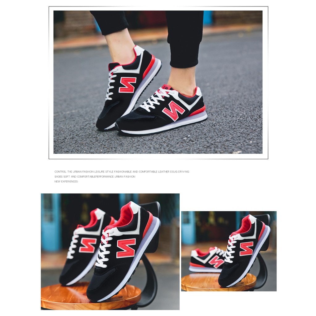 𝔹𝕆𝕊𝕊 𝕊ℍ𝕆𝔼𝕊 ⚜️ Giày Thể Thao SNEAKER NAM Da Lộn Nam ⚜️2 ( ĐỎ ) Hot FASHION FULL BOX