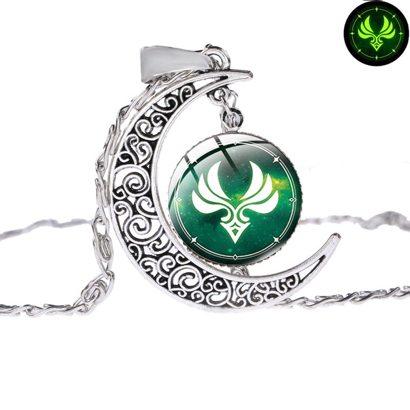 Vòng cổ mặt thủy tinh phong cách Sohopo Genshin trong game Eye Of God