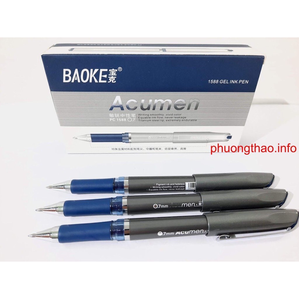 Hộp 12 cây bút BaoKe 1588 ngòi 0.7MM ( Chính Hãng )