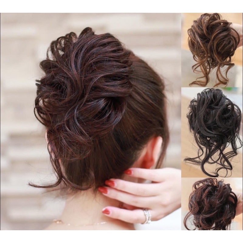 Búi Tóc Giả Búi Tóc Xoăn Lơi Phong Cách Hàn Quốc