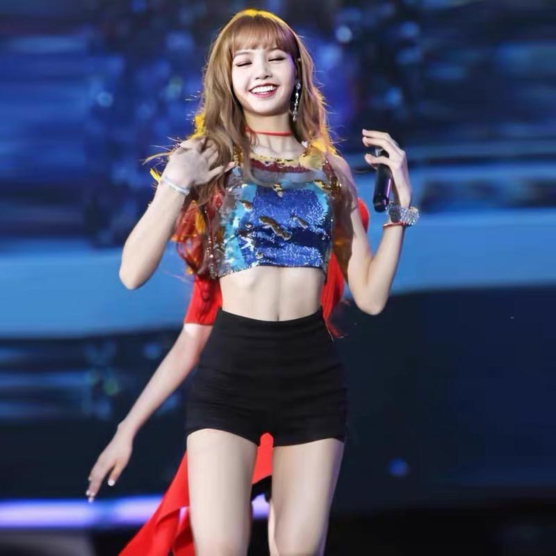 Quần Short Chữ A Lưng Cao Phong Cách Nhóm Nhạc Blackpink